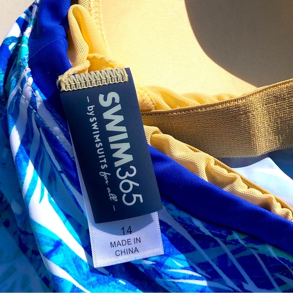 Swimsuits for All Women’s Swimsuit Bathing Suit High Neck Bikini Tankini L 14 - Picture 6 of 9